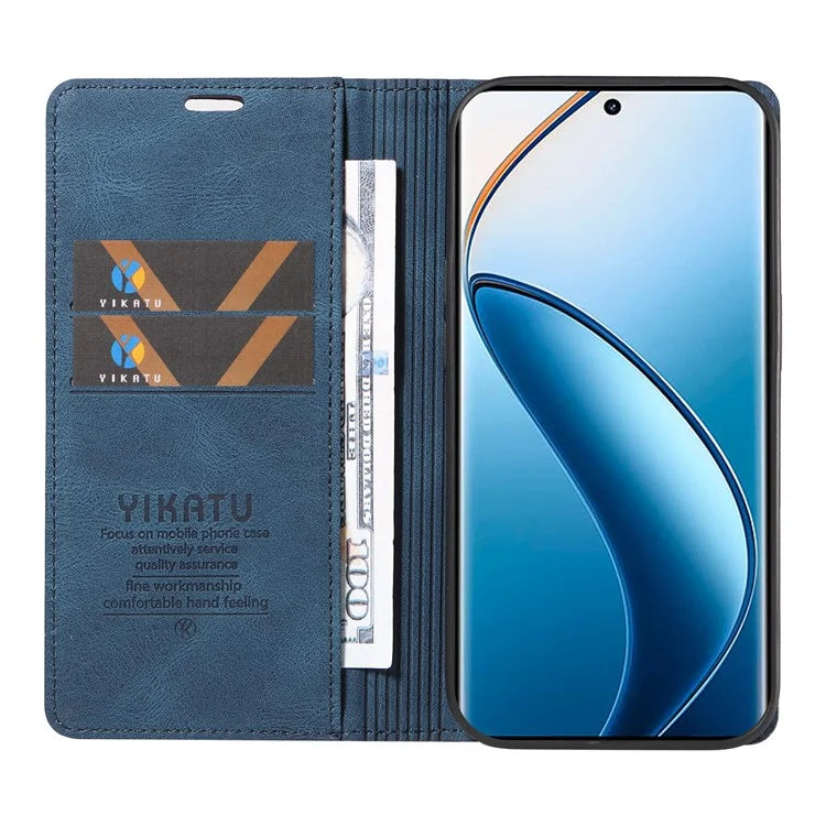 YIKATU YK-004 For Realme 13 Pro 5G / 13 Pro+ 5G / P1 Pro 5G / 12 Pro 5G / 12 Pro+ 5G Case Leather Skin-Touch Phone Cover Magnetic Auto-Absorbed
