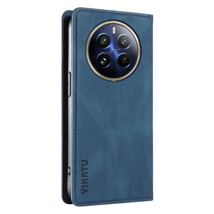 YIKATU YK-004 For Realme 13 Pro 5G / 13 Pro+ 5G / P1 Pro 5G / 12 Pro 5G / 12 Pro+ 5G Case Leather Skin-Touch Phone Cover Magnetic Auto-Absorbed