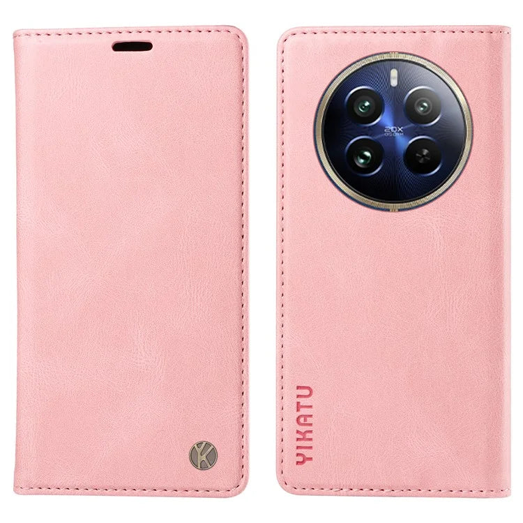 YIKATU YK-004 For Realme 13 Pro 5G / 13 Pro+ 5G / P1 Pro 5G / 12 Pro 5G / 12 Pro+ 5G Case Leather Skin-Touch Phone Cover Magnetic Auto-Absorbed