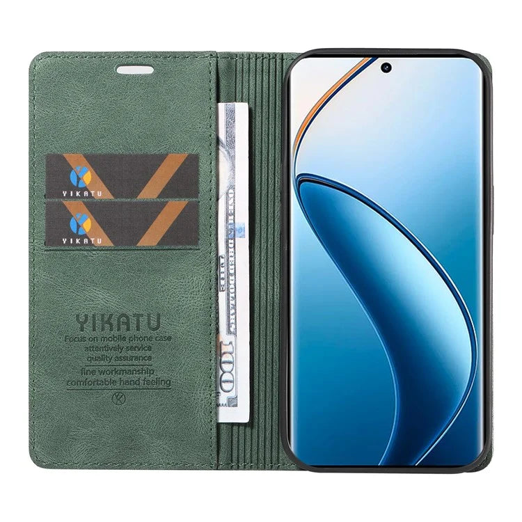 YIKATU YK-004 For Realme 13 Pro 5G / 13 Pro+ 5G / P1 Pro 5G / 12 Pro 5G / 12 Pro+ 5G Case Leather Skin-Touch Phone Cover Magnetic Auto-Absorbed
