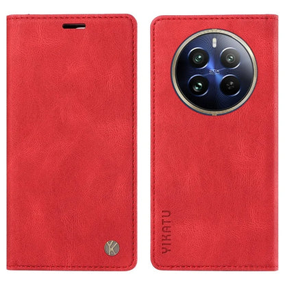 YIKATU YK-004 For Realme 13 Pro 5G / 13 Pro+ 5G / P1 Pro 5G / 12 Pro 5G / 12 Pro+ 5G Case Leather Skin-Touch Phone Cover Magnetic Auto-Absorbed