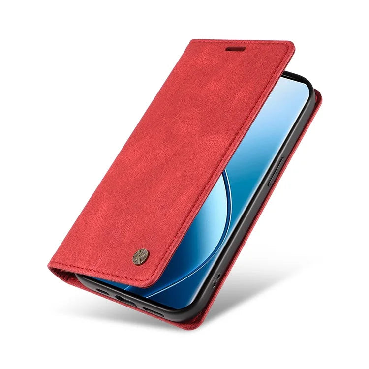 YIKATU YK-004 For Realme 13 Pro 5G / 13 Pro+ 5G / P1 Pro 5G / 12 Pro 5G / 12 Pro+ 5G Case Leather Skin-Touch Phone Cover Magnetic Auto-Absorbed