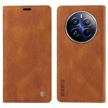 YIKATU YK-004 For Realme 13 Pro 5G / 13 Pro+ 5G / P1 Pro 5G / 12 Pro 5G / 12 Pro+ 5G Case Leather Skin-Touch Phone Cover Magnetic Auto-Absorbed