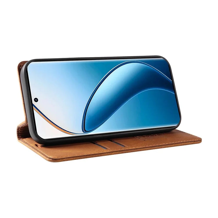 YIKATU YK-004 For Realme 13 Pro 5G / 13 Pro+ 5G / P1 Pro 5G / 12 Pro 5G / 12 Pro+ 5G Case Leather Skin-Touch Phone Cover Magnetic Auto-Absorbed