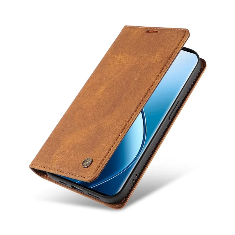 YIKATU YK-004 For Realme 13 Pro 5G / 13 Pro+ 5G / P1 Pro 5G / 12 Pro 5G / 12 Pro+ 5G Case Leather Skin-Touch Phone Cover Magnetic Auto-Absorbed