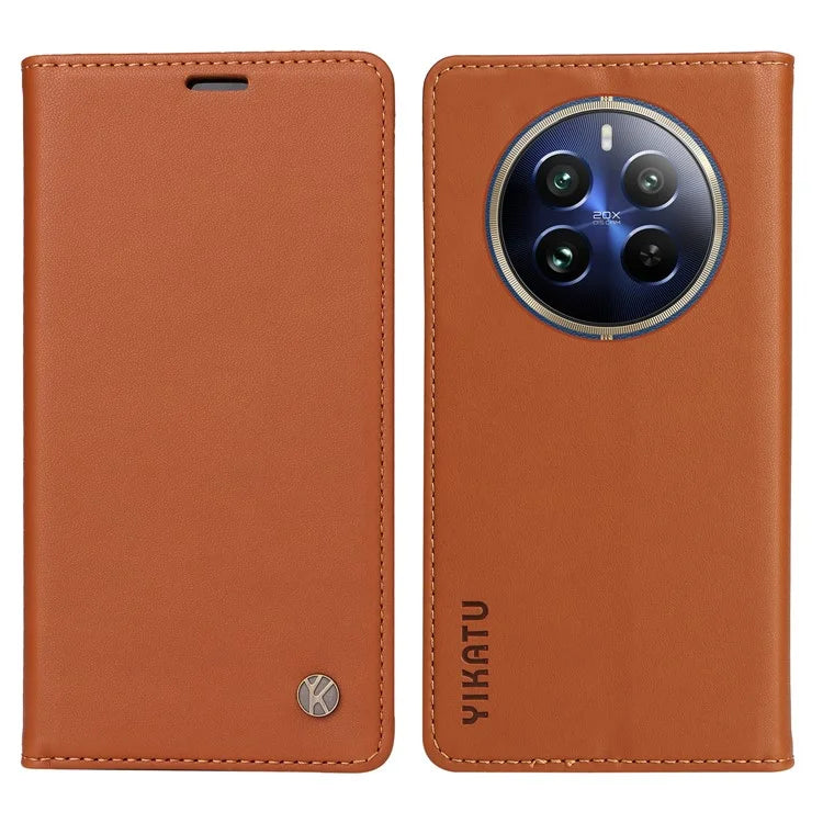 YIKATU YK-001 For Realme 13 Pro 5G / 13 Pro+ 5G / P1 Pro 5G / 12 Pro 5G / 12 Pro+ 5G Case Stand Leather Phone Cover Strong Magnetic Closure