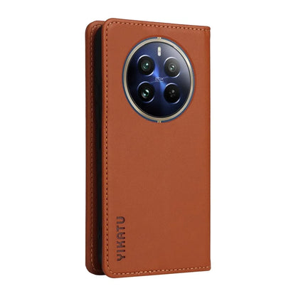 YIKATU YK-001 For Realme 13 Pro 5G / 13 Pro+ 5G / P1 Pro 5G / 12 Pro 5G / 12 Pro+ 5G Case Stand Leather Phone Cover Strong Magnetic Closure