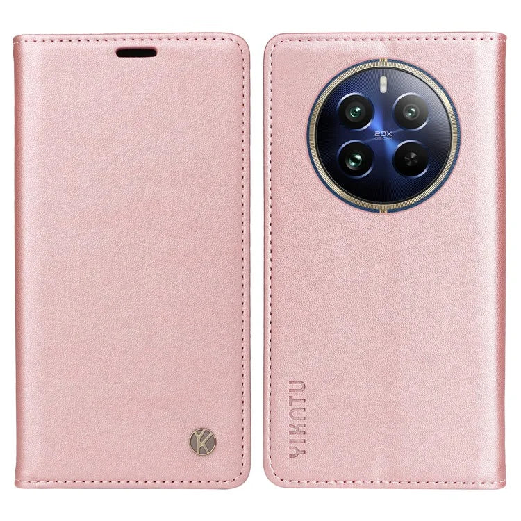 YIKATU YK-001 For Realme 13 Pro 5G / 13 Pro+ 5G / P1 Pro 5G / 12 Pro 5G / 12 Pro+ 5G Case Stand Leather Phone Cover Strong Magnetic Closure