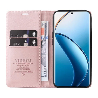 YIKATU YK-001 For Realme 13 Pro 5G / 13 Pro+ 5G / P1 Pro 5G / 12 Pro 5G / 12 Pro+ 5G Case Stand Leather Phone Cover Strong Magnetic Closure