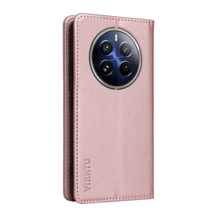 YIKATU YK-001 For Realme 13 Pro 5G / 13 Pro+ 5G / P1 Pro 5G / 12 Pro 5G / 12 Pro+ 5G Case Stand Leather Phone Cover Strong Magnetic Closure
