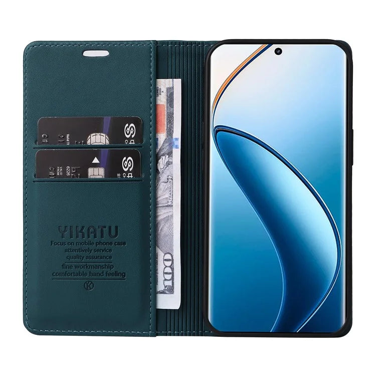 YIKATU YK-001 For Realme 13 Pro 5G / 13 Pro+ 5G / P1 Pro 5G / 12 Pro 5G / 12 Pro+ 5G Case Stand Leather Phone Cover Strong Magnetic Closure