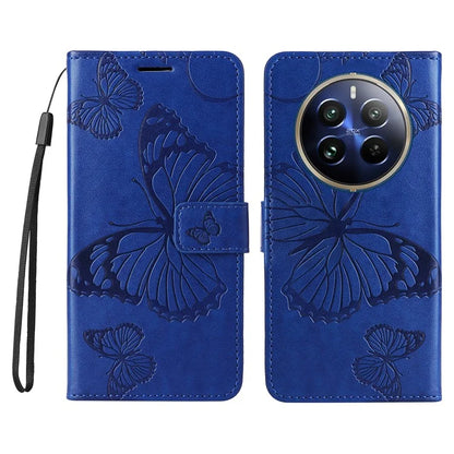 KT Imprinting Flower Series-2 For Realme 13 Pro 5G / 13 Pro+ 5G / P1 Pro 5G / 12 Pro 5G / 12 Pro+ 5G Case Butterfly Leather Phone Cover