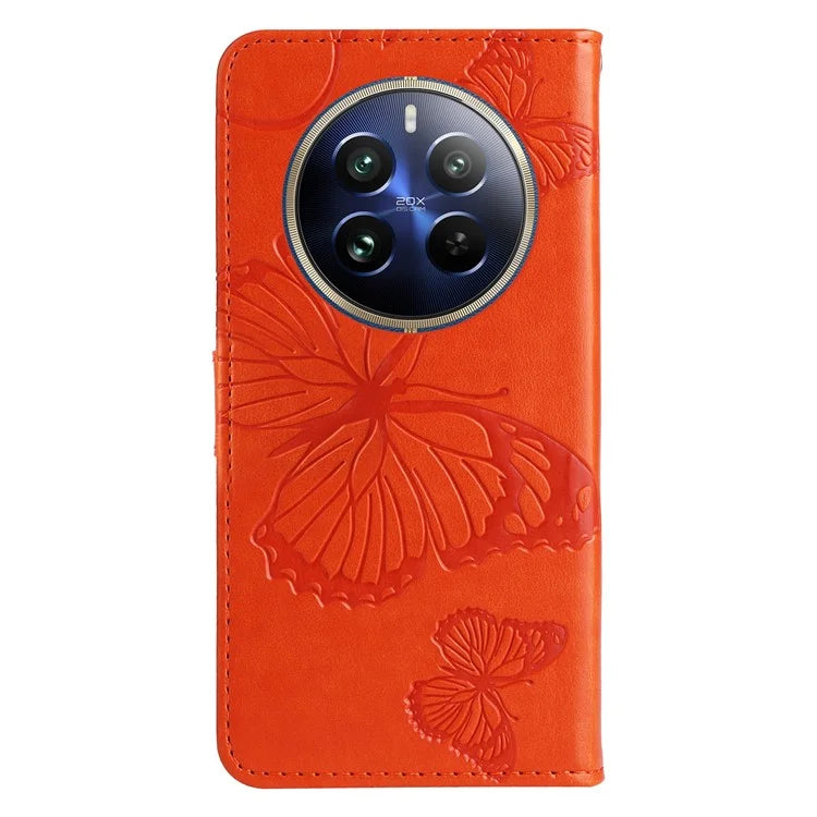 KT Imprinting Flower Series-2 For Realme 13 Pro 5G / 13 Pro+ 5G / P1 Pro 5G / 12 Pro 5G / 12 Pro+ 5G Case Butterfly Leather Phone Cover