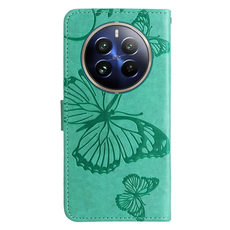KT Imprinting Flower Series-2 For Realme 13 Pro 5G / 13 Pro+ 5G / P1 Pro 5G / 12 Pro 5G / 12 Pro+ 5G Case Butterfly Leather Phone Cover