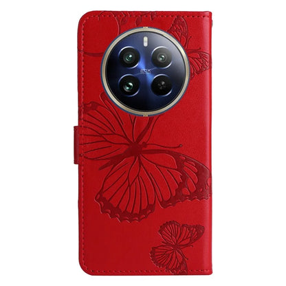KT Imprinting Flower Series-2 For Realme 13 Pro 5G / 13 Pro+ 5G / P1 Pro 5G / 12 Pro 5G / 12 Pro+ 5G Case Butterfly Leather Phone Cover