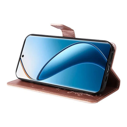 KT Imprinting Flower Series-2 For Realme 13 Pro 5G / 13 Pro+ 5G / P1 Pro 5G / 12 Pro 5G / 12 Pro+ 5G Case Butterfly Leather Phone Cover