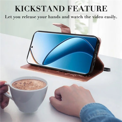 KT Imprinting Flower Series-2 For Realme 13 Pro 5G / 13 Pro+ 5G / P1 Pro 5G / 12 Pro 5G / 12 Pro+ 5G Case Butterfly Leather Phone Cover