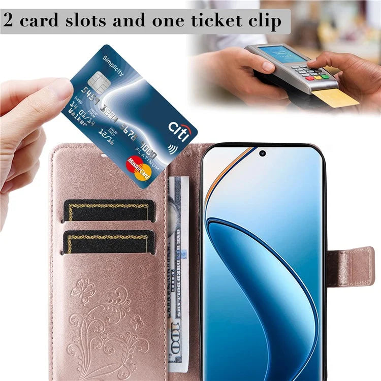 KT Imprinting Flower Series-2 For Realme 13 Pro 5G / 13 Pro+ 5G / P1 Pro 5G / 12 Pro 5G / 12 Pro+ 5G Case Butterfly Leather Phone Cover