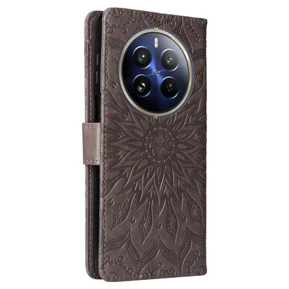 KT Imprinting Flower Series-1 For Realme 13 Pro 5G / 13 Pro+ 5G / P1 Pro 5G / 12 Pro 5G / 12 Pro+ 5G Case Sunflower Leather Wallet Phone Cover