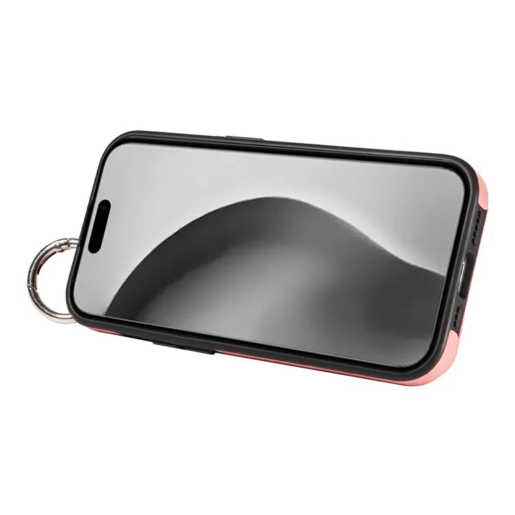 008 For iPhone 16 Pro Max Case Wristband Kickstand PU Leather TPU Phone Cover
