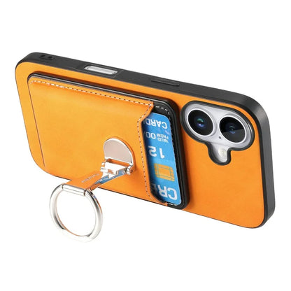 For iPhone 16 Plus Case Compatible with MagSafe Skin-Touch Cover with Card Bag Kickstand