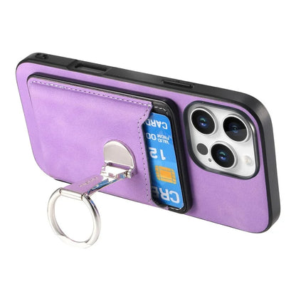 For iPhone 16 Pro Max Case Compatible with MagSafe Skin-Touch Cover with Card Bag Kickstand