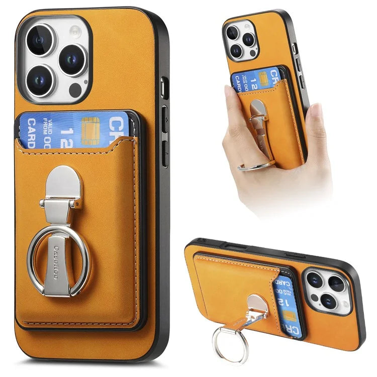 For iPhone 16 Pro Max Case Compatible with MagSafe Skin-Touch Cover with Card Bag Kickstand