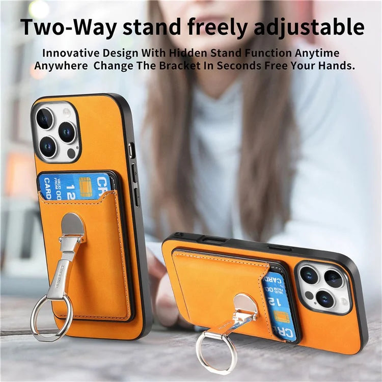 For iPhone 16 Pro Max Case Compatible with MagSafe Skin-Touch Cover with Card Bag Kickstand