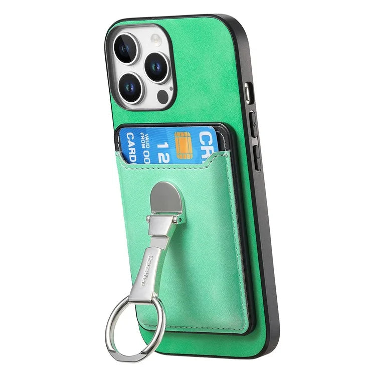 For iPhone 16 Pro Max Case Compatible with MagSafe Skin-Touch Cover with Card Bag Kickstand