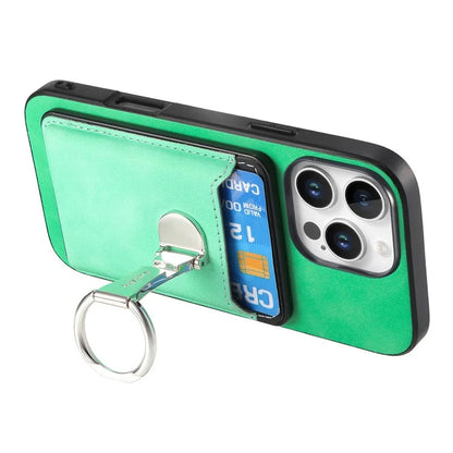 For iPhone 16 Pro Max Case Compatible with MagSafe Skin-Touch Cover with Card Bag Kickstand
