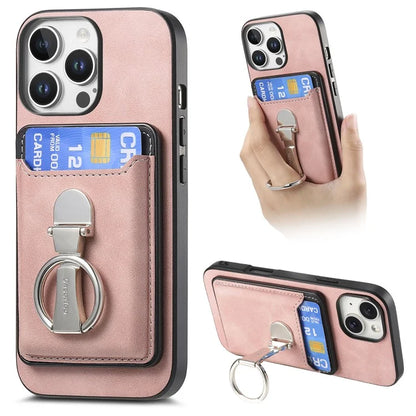 For iPhone 16 Pro Max Case Compatible with MagSafe Skin-Touch Cover with Card Bag Kickstand