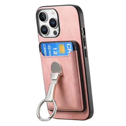 For iPhone 16 Pro Max Case Compatible with MagSafe Skin-Touch Cover with Card Bag Kickstand