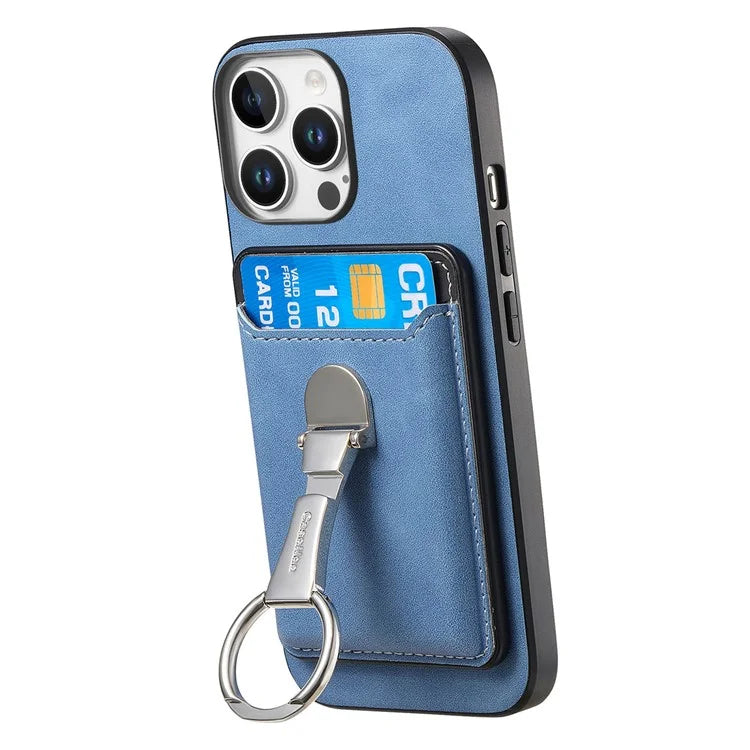 For iPhone 16 Pro Max Case Compatible with MagSafe Skin-Touch Cover with Card Bag Kickstand