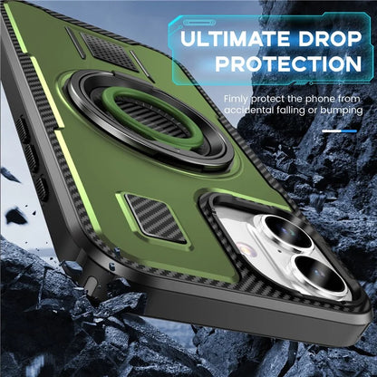 For iPhone 16 Plus Case TPU+PC Kickstand Phone Cover with Silicone Finger Strap