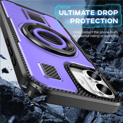 For iPhone 16 Plus Case TPU+PC Kickstand Phone Cover with Silicone Finger Strap