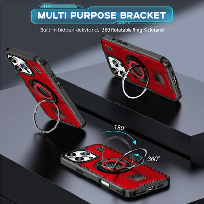 For iPhone 16 Pro Case TPU+PC Kickstand Phone Cover with Silicone Finger Strap