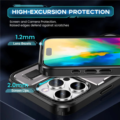 For iPhone 16 Pro Case TPU+PC Kickstand Phone Cover with Silicone Finger Strap