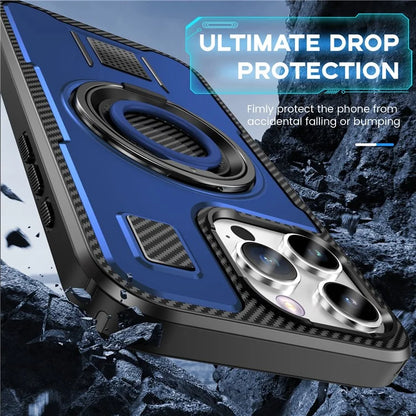 For iPhone 16 Pro Case TPU+PC Kickstand Phone Cover with Silicone Finger Strap