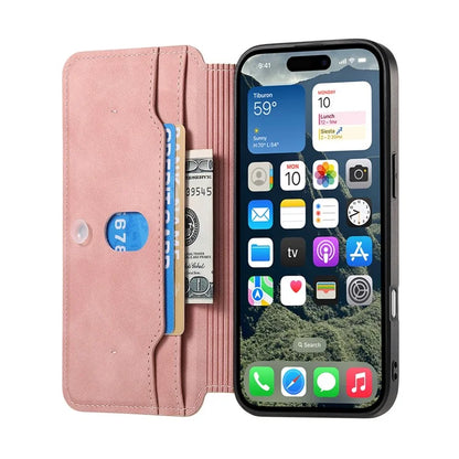 CASENEO For iPhone 16 Pro Max Case Cross Texture Leather Detachable Magnetic Phone Cover