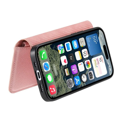 CASENEO For iPhone 16 Pro Max Case Cross Texture Leather Detachable Magnetic Phone Cover