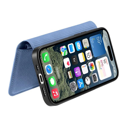 CASENEO For iPhone 16 Pro Max Case Cross Texture Leather Detachable Magnetic Phone Cover