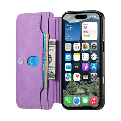 CASENEO For iPhone 16 Pro Max Case Cross Texture Leather Detachable Magnetic Phone Cover