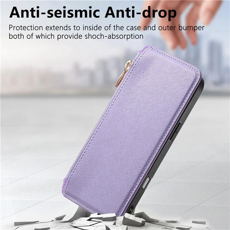 CASENEO For iPhone 16 Pro Max Case Cross Texture Leather Detachable Magnetic Phone Cover