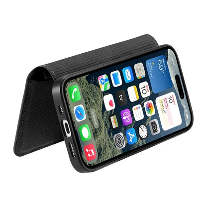 CASENEO For iPhone 16 Pro Max Case Cross Texture Leather Detachable Magnetic Phone Cover