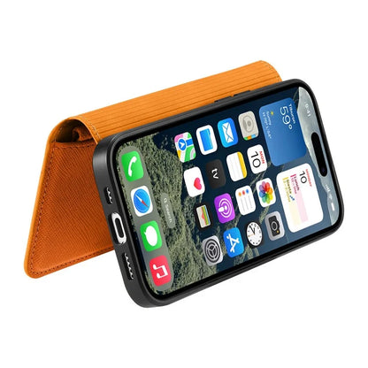 CASENEO For iPhone 16 Pro Max Case Cross Texture Leather Detachable Magnetic Phone Cover