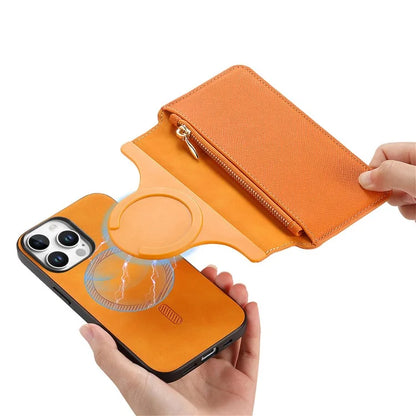 CASENEO For iPhone 16 Pro Max Case Cross Texture Leather Detachable Magnetic Phone Cover