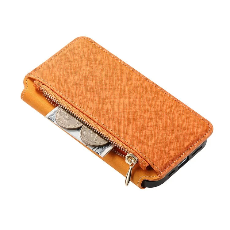 CASENEO For iPhone 16 Pro Max Case Cross Texture Leather Detachable Magnetic Phone Cover