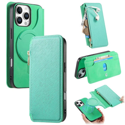 CASENEO For iPhone 16 Pro Max Case Cross Texture Leather Detachable Magnetic Phone Cover