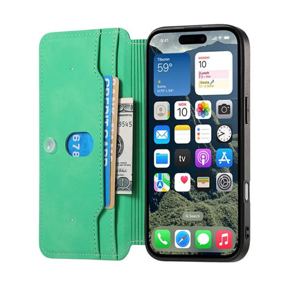 CASENEO For iPhone 16 Pro Max Case Cross Texture Leather Detachable Magnetic Phone Cover