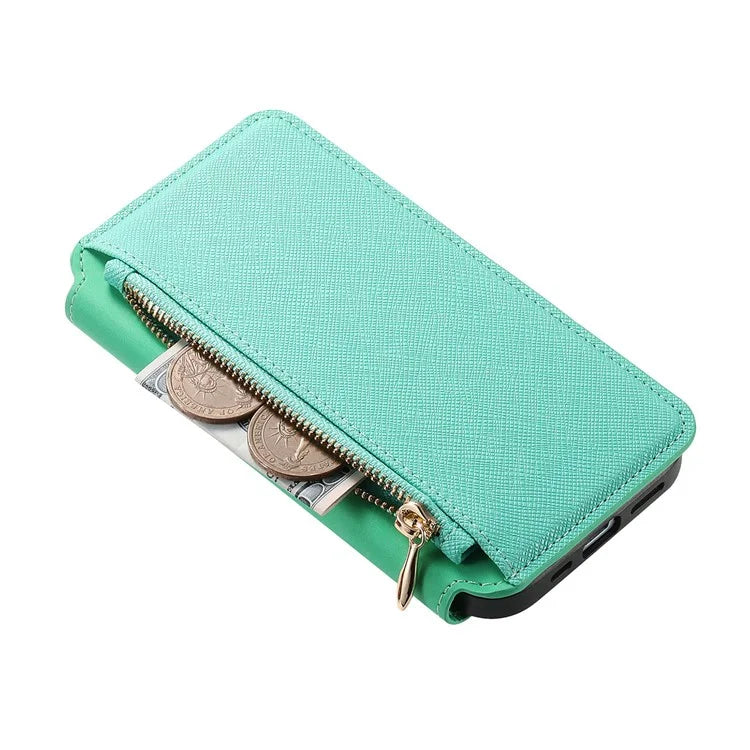 CASENEO For iPhone 16 Pro Max Case Cross Texture Leather Detachable Magnetic Phone Cover